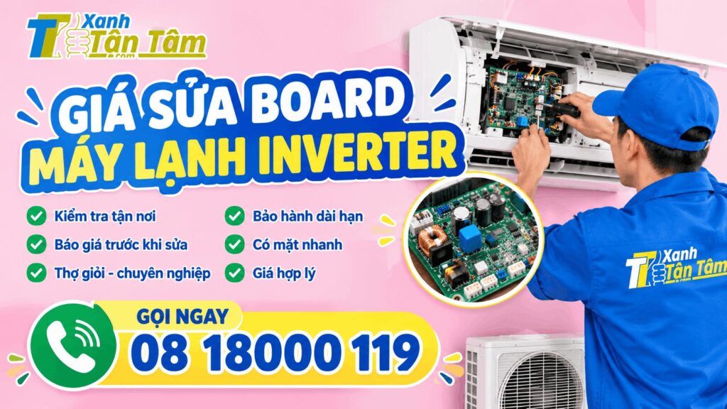 giá sửa board máy lạnh inverter