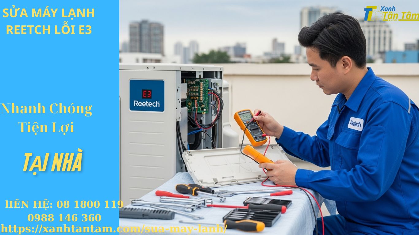 sửa máy lạnh reetech lỗi e3 sửa máy lạnh reetech lỗi e3