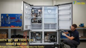 thay lốc tủ lạnh Hitachi