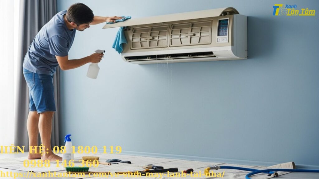 dịch vụ rửa máy lạnh treo tường