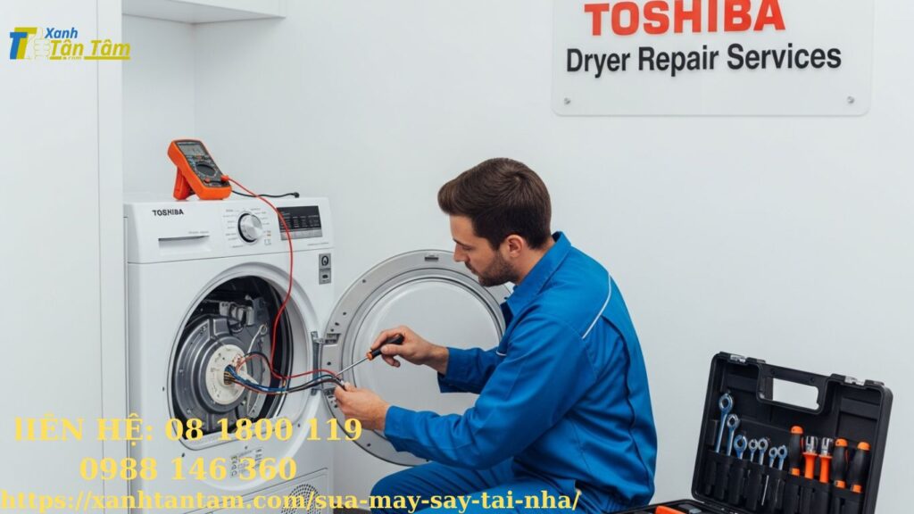 dịch vụ sửa máy sấy quần áo toshiba