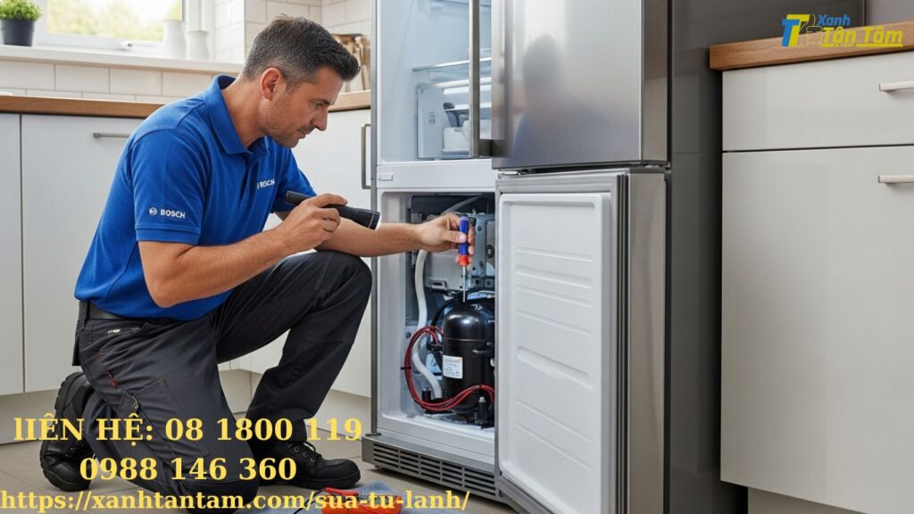 kỹ thuật viên sửa tủ lạnh bosch