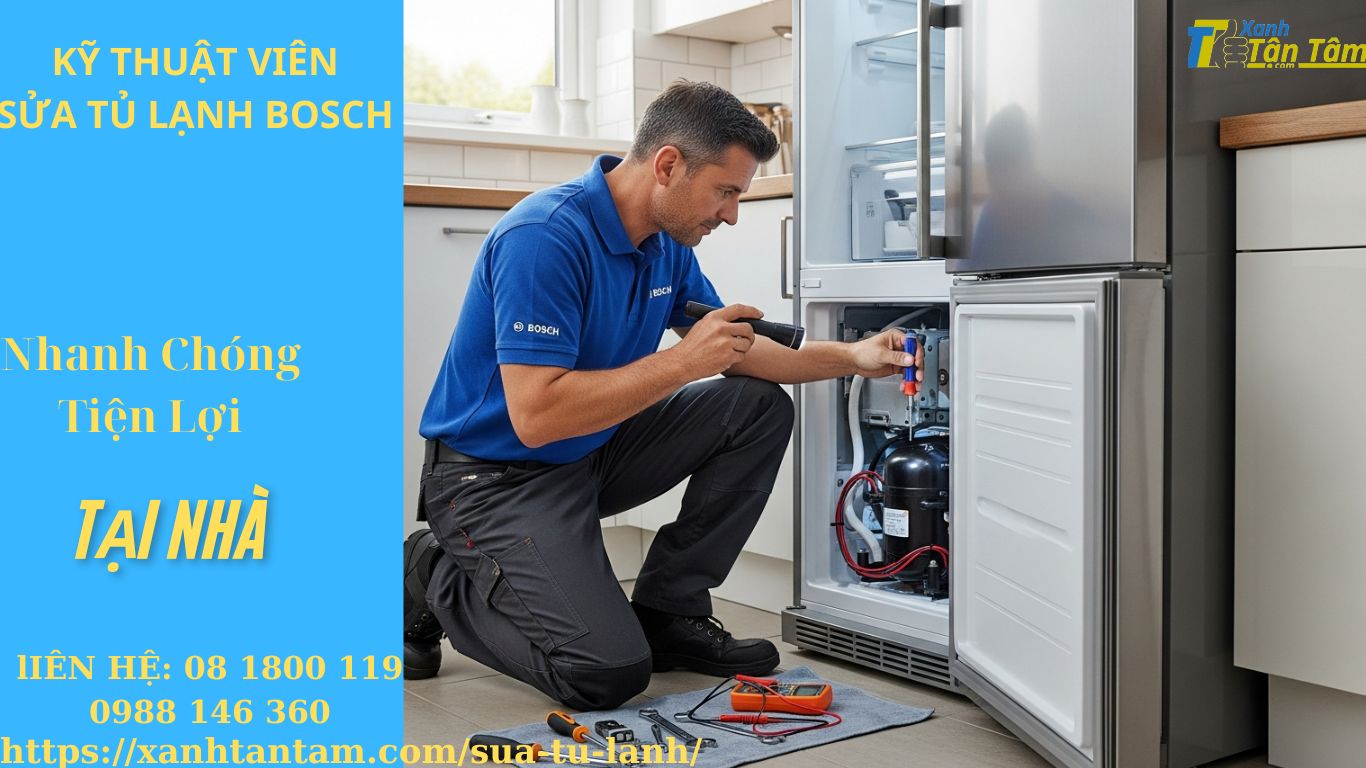 kỹ thuật viên sửa tủ lạnh bosch