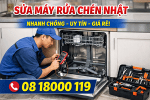 sửa máy rửa chén Nhật