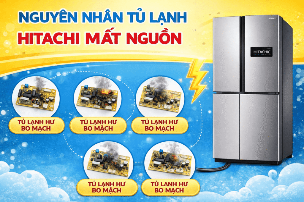 nguyên nhân tủ lạnh hitachi mất nguồn