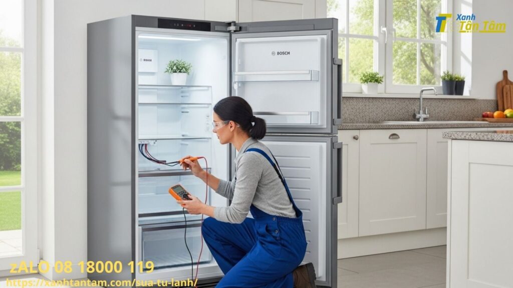 sửa chữa tủ lạnh Bosch mất nguồn