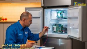 sửa tủ lạnh Hitachi không vào điện