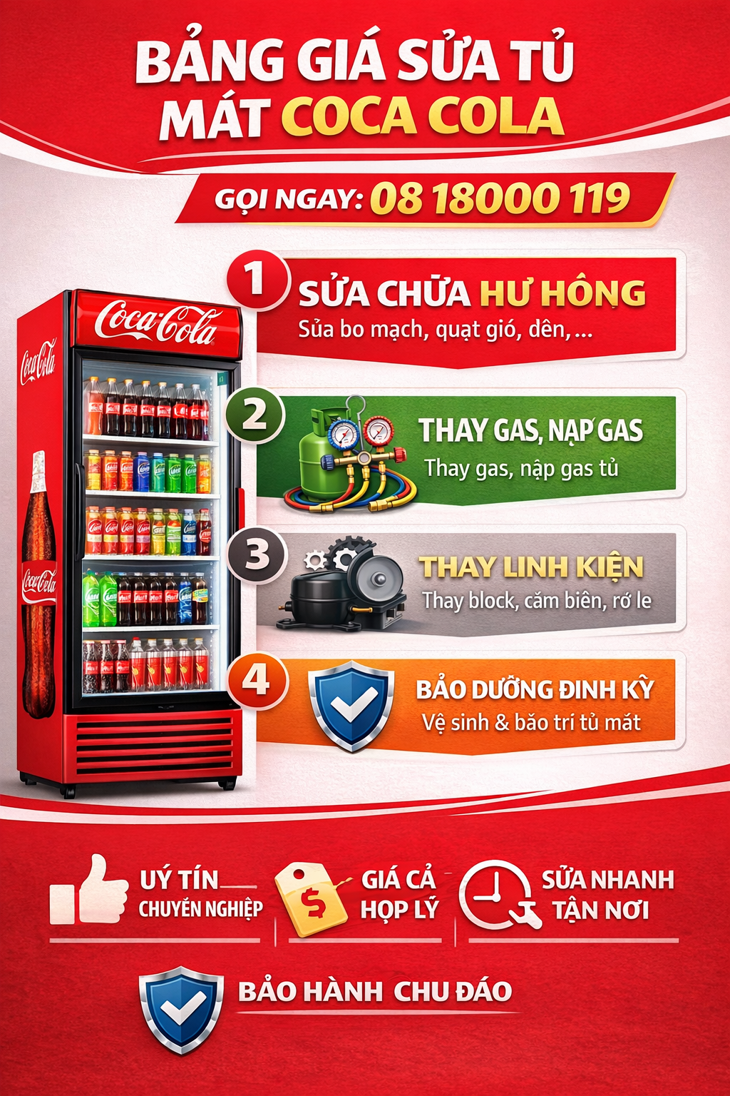 bảng giá sửa tủ mát coca cola bảng giá sửa tủ mát coca cola