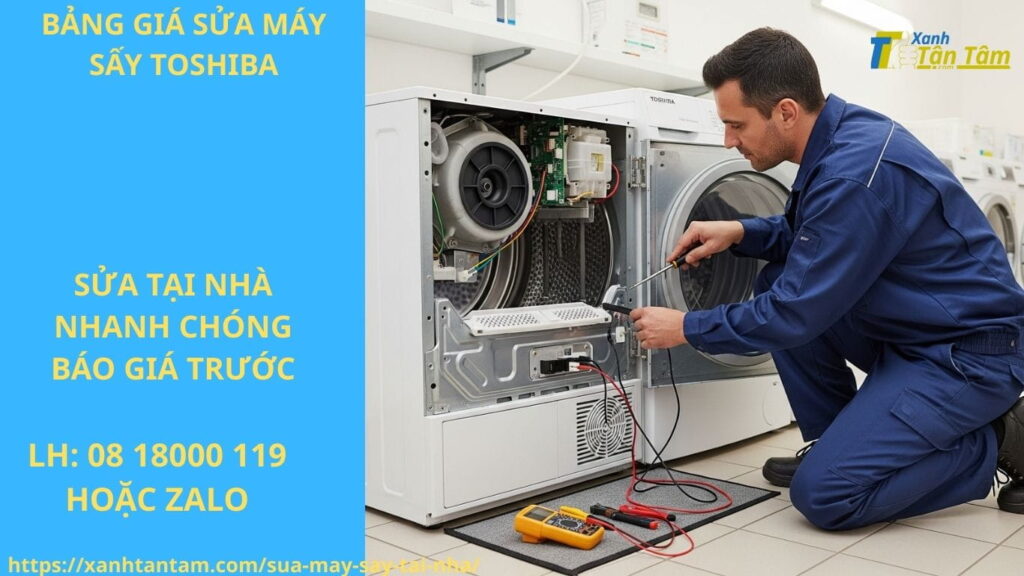bảng giá sửa máy sấy Toshiba