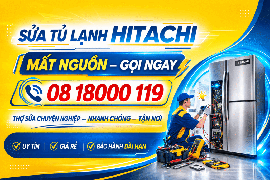 sửa tủ lạnh hitachi mất nguồn