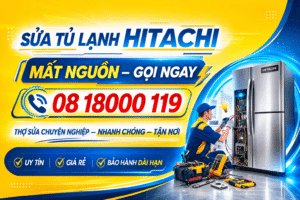 sửa tủ lạnh hitachi mất nguồn