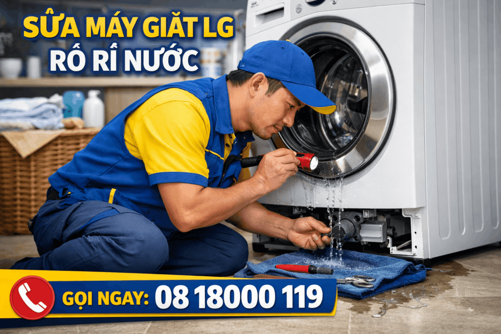 sửa máy giặt Lg rò rỉ nước 