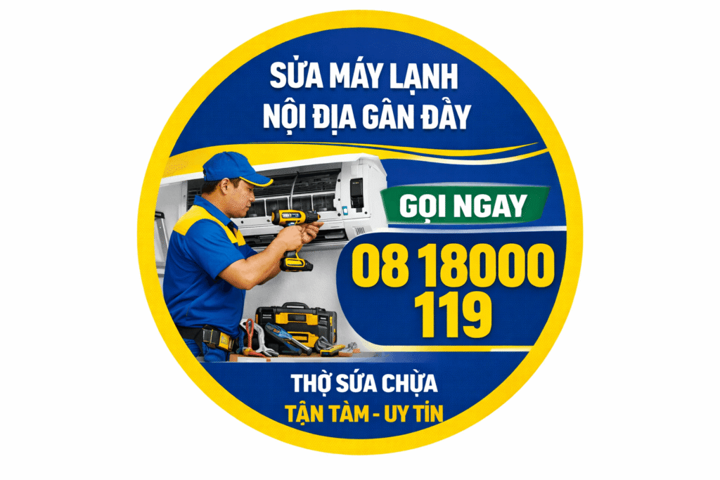 sửa máy lạnh nội địa gần đây