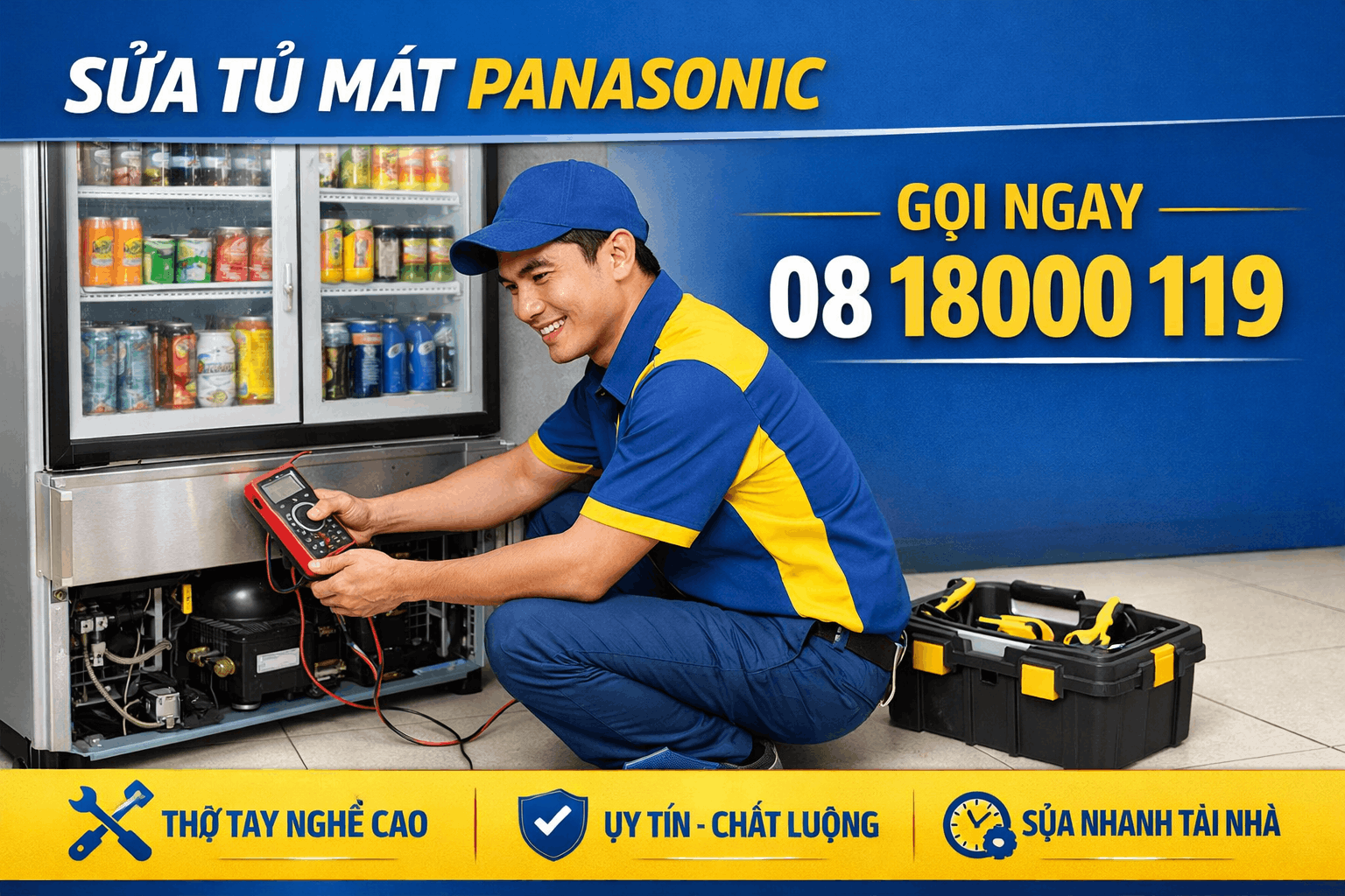 sửa tủ mát panasonic