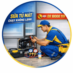 sửa tủ mát chạy không lạnh 