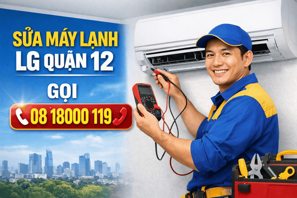 sửa máy lạnh lg quận 12