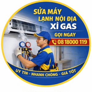sửa máy lạnh nội địa xì gas
