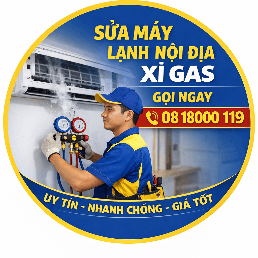 sửa máy lạnh nội địa xì gas