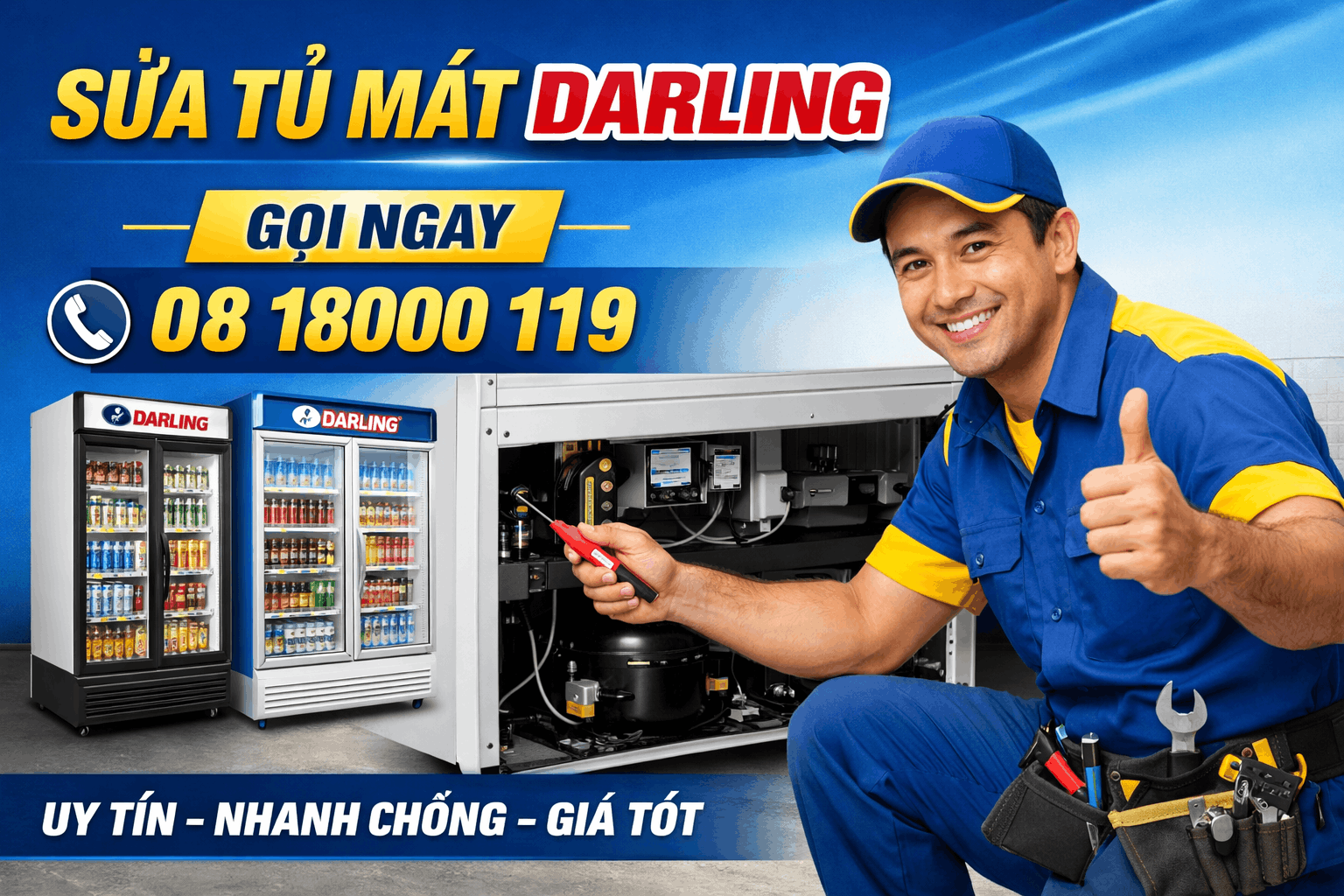 sửa tủ mát darling sửa tủ mát darling