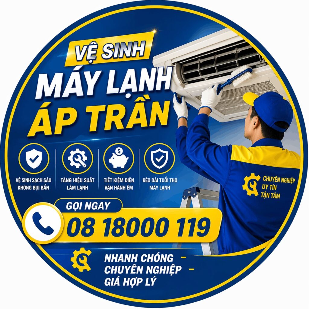 vệ sinh máy lạnh áp trần