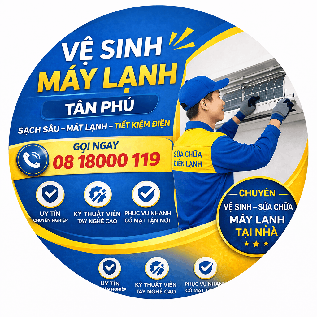 vệ sinh máy lạnh tân phú