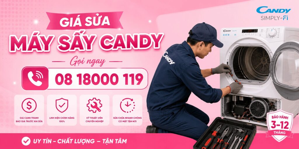 giá sửa máy sấy candy