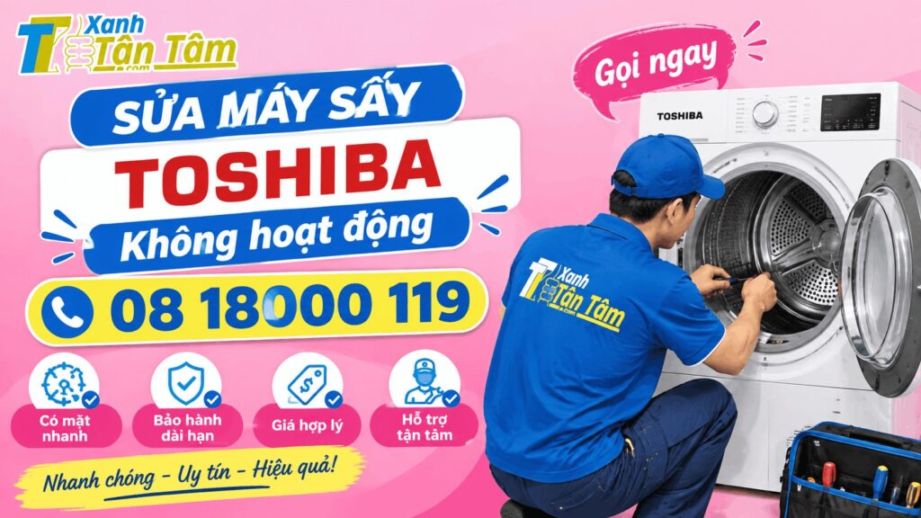 sửa máy sấy Toshiba không hoạt động