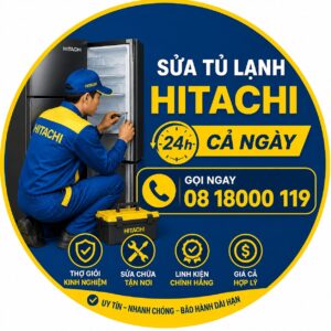 sửa tủ lạnh hitachi cả ngày