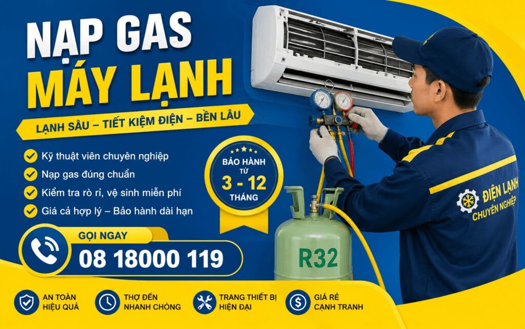 nạp gas máy lạnh