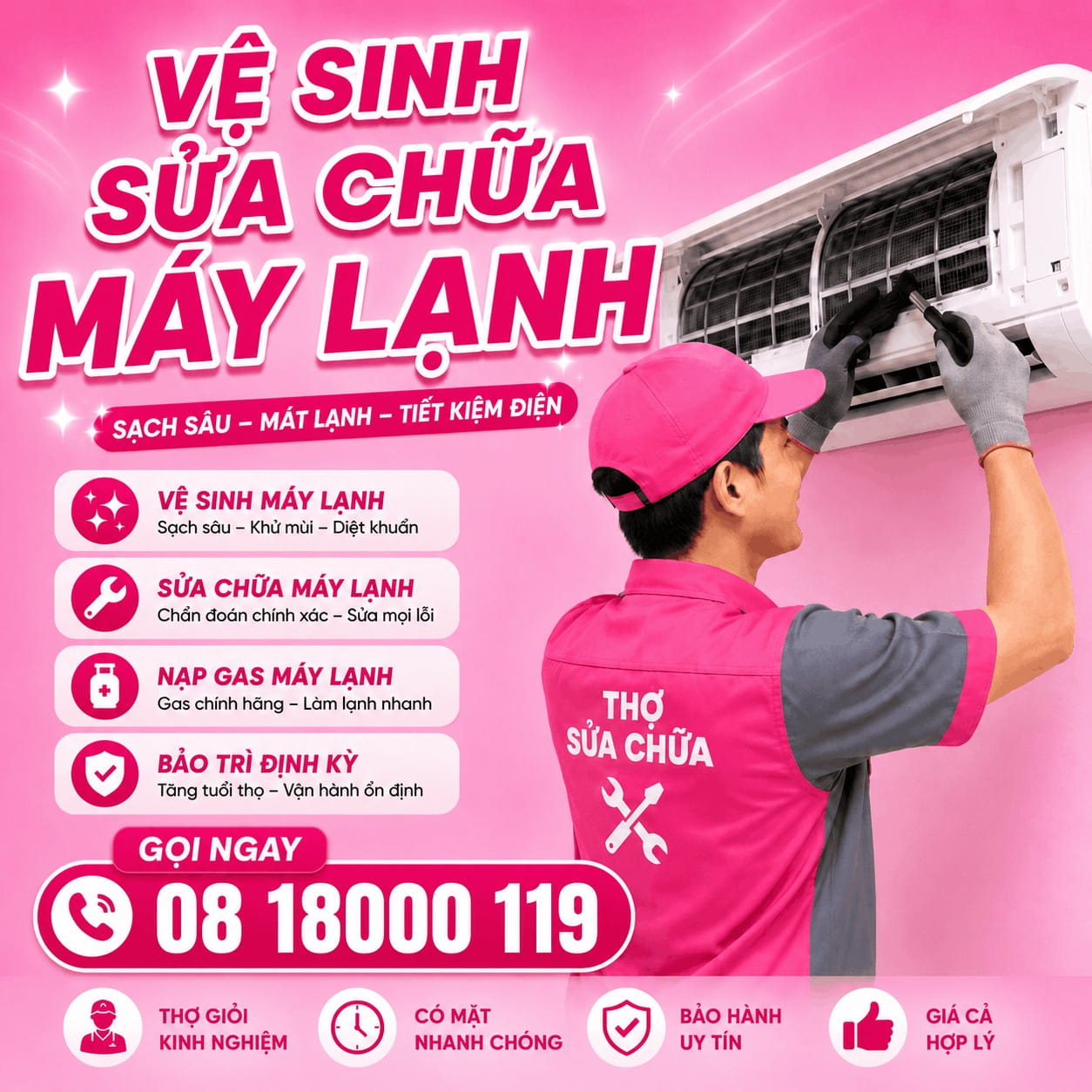 sửa chữa vệ sinh máy lạnh