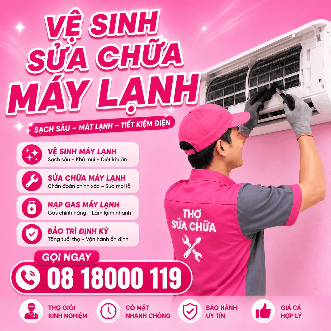 sửa chữa vệ sinh máy lạnh