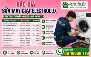 báo giá sửa máy giặt electrolux