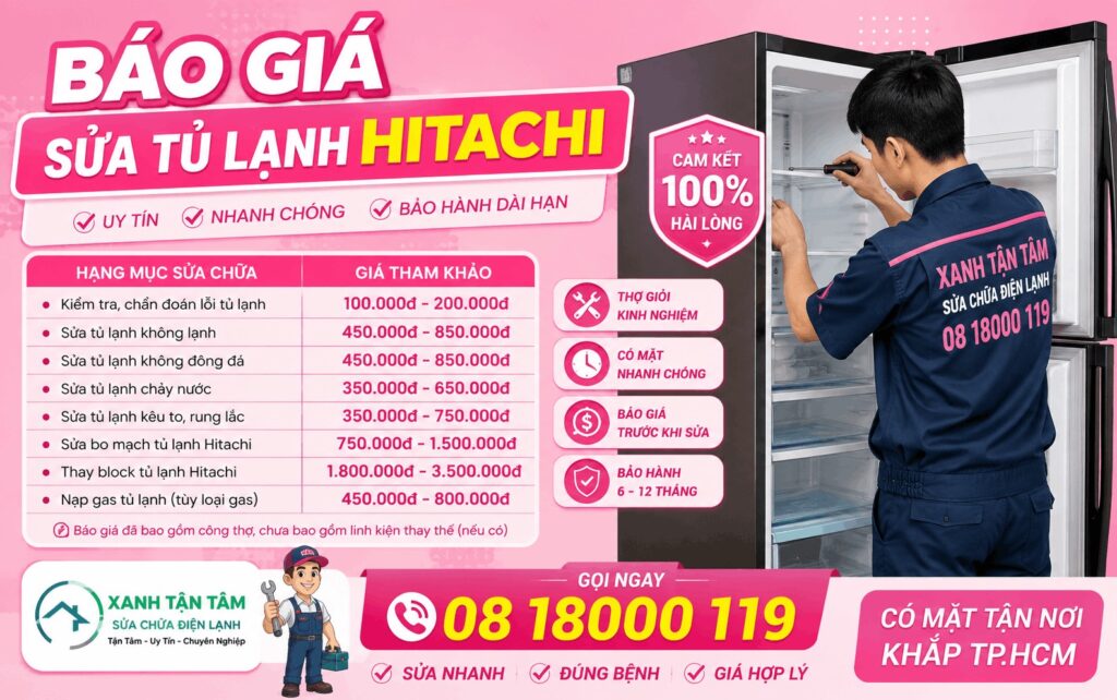 báo giá sửa tủ lạnh Hitachi
