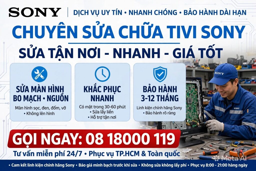 chuyên sửa chữa tivi sony