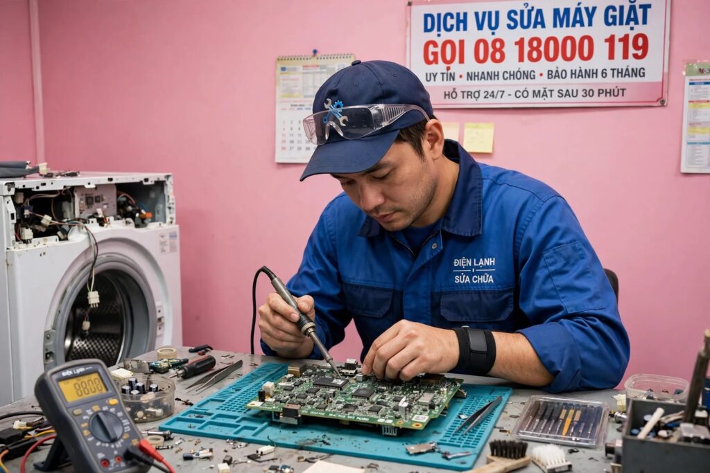 dịch vụ sửa bo mạch máy giặt