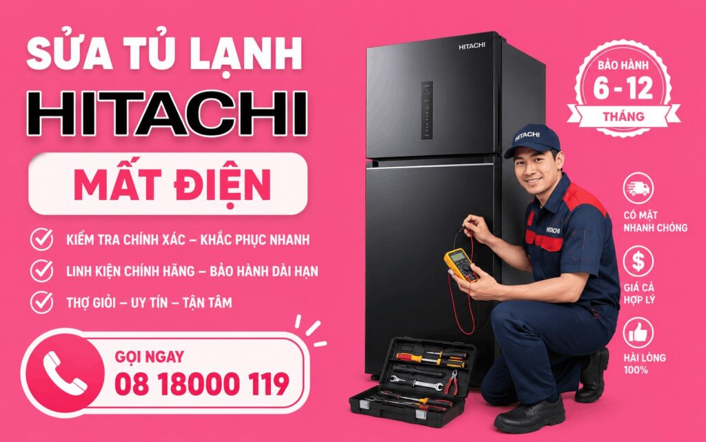 sửa tủ lạnh Hitachi mất điện