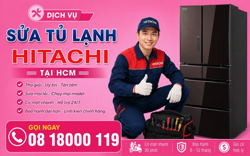 sửa tủ lạnh Hitachi tại HCM