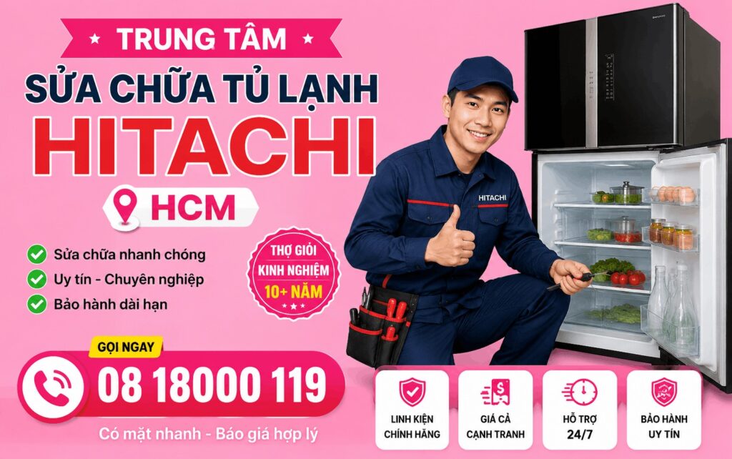 trung tâm sửa chữa tủ lạnh Hitachi HCM