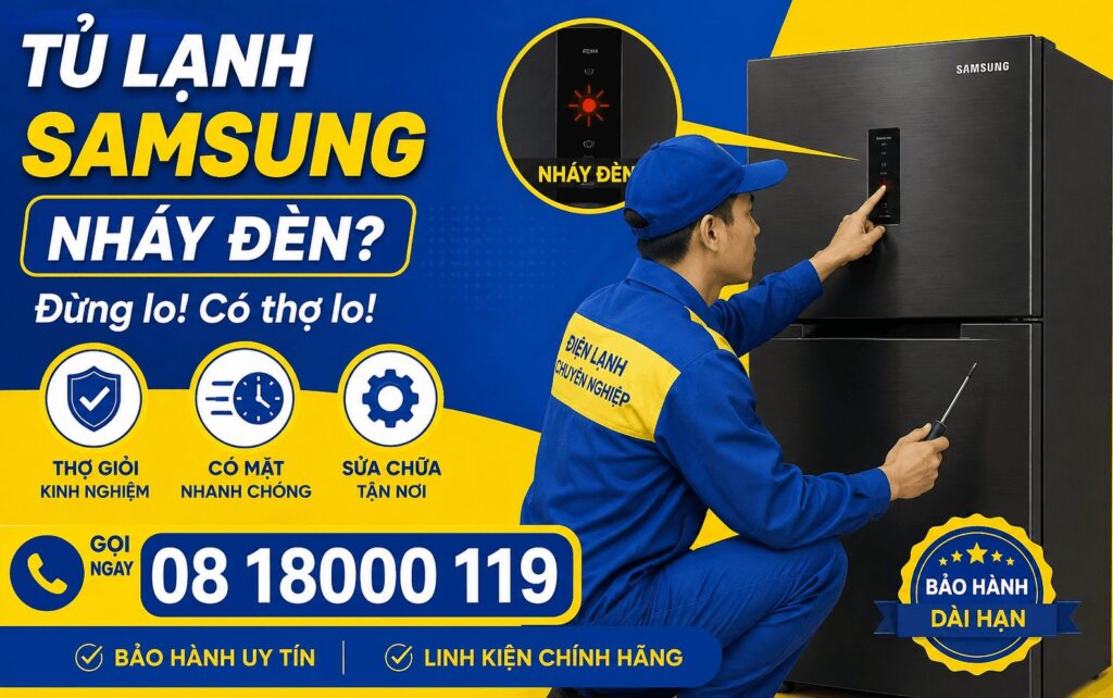 Tủ lạnh Samsung nháy đèn