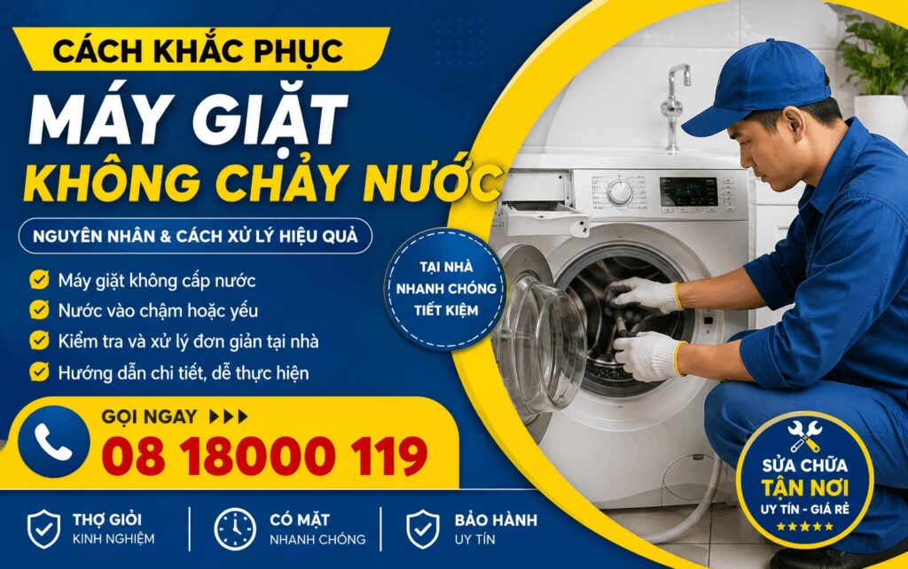 cách khắc phục máy giặt không chảy nước