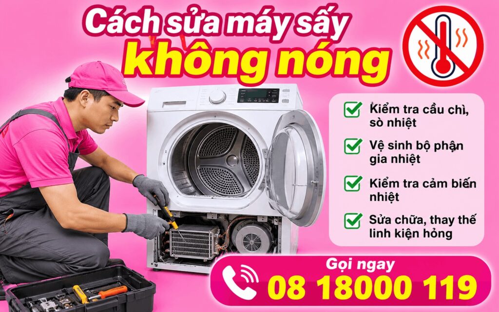 cách sửa máy sấy không nóng