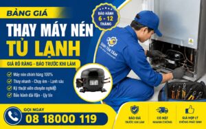 giá thay máy nén tủ lạnh