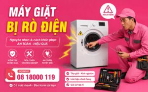 máy giặt bị rò điện
