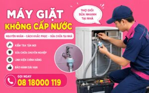 máy giặt không cấp nước