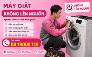 máy giặt không lên nguồn