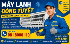 máy lạnh đóng tuyết