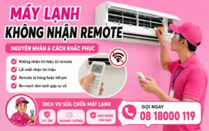 máy lạnh không nhận remote