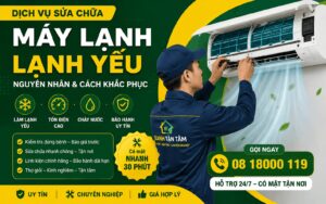 máy lạnh lạnh yếu