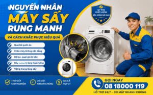 nguyên nhân máy sấy rung mạnh