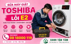 sửa máy giặt Toshiba lỗi E2